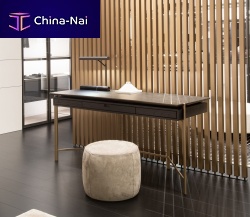 Contemporary desk EROSwood veneerstraightbrown