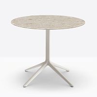 Contemporary table elliot 5477aluminumaluminum baseround