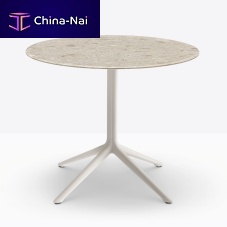 Contemporary table elliot 5477aluminumaluminum baseround