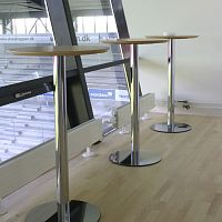 Contemporary high bar table TRAINstainless steelroundcommercial