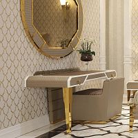 Contemporary sideboard table Animawoodenleatherfabric