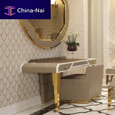 Contemporary sideboard table Animawoodenleatherfabric