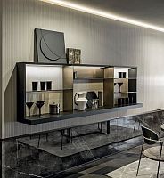 Contemporary bar cabinet NUwoodenmetalglass