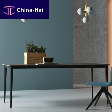 Contemporary dining table HULA HOOPoakwalnutmetal