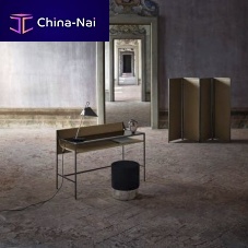 Free-standing desk Quiet Linescontemporaryleatherglass