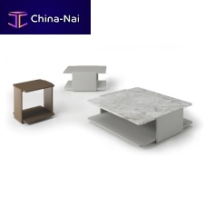 Contemporary coffee table SELLAleatherwood veneerwalnut