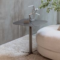 Contemporary side table Luckymetalmetal basesquare