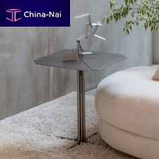 Contemporary side table Luckymetalmetal basesquare