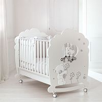 Contemporary baby bed SERENATAwooden