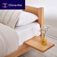 Contemporary bedside table woodenrectangularhandmade