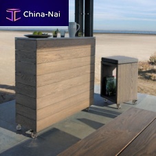 Contemporary bar cabinet oakbluestoneoutdoor