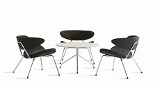 Contemporary coffee table TRIOmetaloakbeech