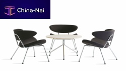 Contemporary coffee table TRIOmetaloakbeech