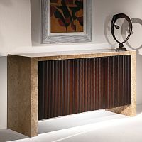 Contemporary sideboard ESPRESSO woodenstonewith swing doors
