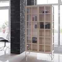 Contemporary display case AK 2780glassoakwalnut