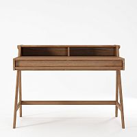Contemporary secretary desk TRIBUTEoaksolid woodteak