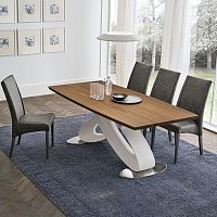 Contemporary table ECLIPSE 200wood veneerpolyurethane baserectangular