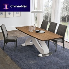 Contemporary table ECLIPSE 200wood veneerpolyurethane baserectangular