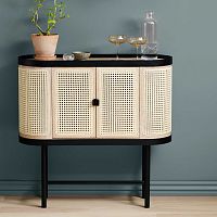 Contemporary bar cabinet BE MY GUESToakrattanpowder-coated steel