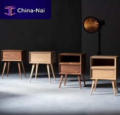 Contemporary bedside table DUNNwoodenwooden baserectangular