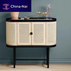 Contemporary bar cabinet BE MY GUESToakrattanpowder-coated steel
