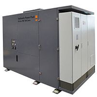 Electrically-powered hydraulic power unit for testing machinestationary