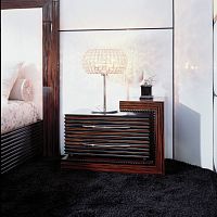 Contemporary bedside table K502DXMacassar ebonyMacassar ebony baserectangular