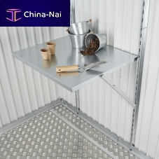Contemporary table galvanised steelgalvanised steel baserectangular