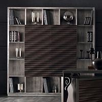 Free-standing bookcase EBONcontemporarywood veneerplywood