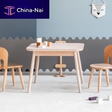 Contemporary table Ninobeechwooden basesquare