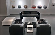 Contemporary coffee table BENTZtempered glassaluminumsquare