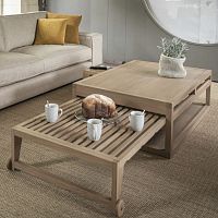 Contemporary coffee table CAILLEBOTISoakoak baserectangular