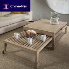 Contemporary coffee table CAILLEBOTISoakoak baserectangular