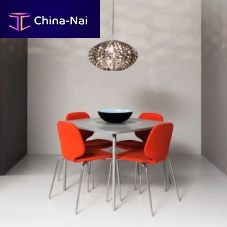 Contemporary dining table PHENOLIClaminatemetal basesquare