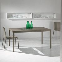Contemporary table DIESISmetalmelaminemetal base