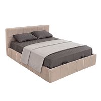 Double bed Sacramento contemporaryupholsteredwith headboard