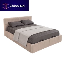 Double bed Sacramento contemporaryupholsteredwith headboard