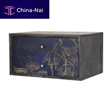 Contemporary bedside table AVANTI SHANGRI-LA solid woodMDFsolid wood base