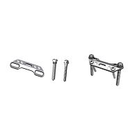 Thoraco-lumbar arthrodesis plate lockingmetallic