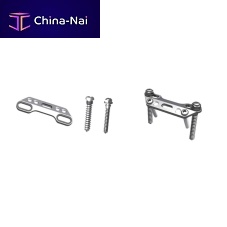 Thoraco-lumbar arthrodesis plate lockingmetallic