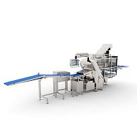 Automatic cheese slicing machine horizontalwith conveyor