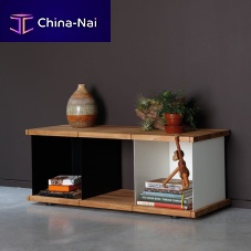 Contemporary shelf YU SET 1oakMDFsheet steel