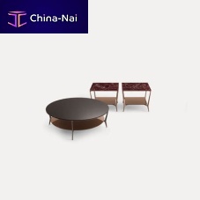 Contemporary coffee table PLANETaluminumcoppernickel