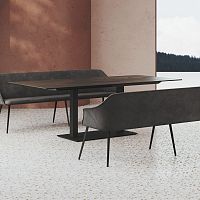 Contemporary table DADOceramicmetal baserectangular