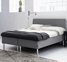 Double bed FIRST NORDICcontemporaryupholsteredwith headboard