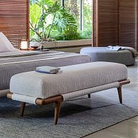 Contemporary bed bench Gaudfabricsolid woodhome