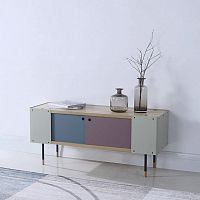 Contemporary sideboard GABRIELoakmetalmulti-color