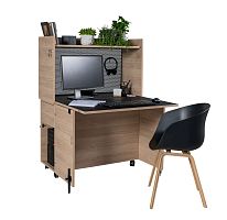 Contemporary computer cabinet THE EXPERTmelamineoakmetal
