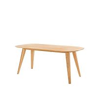 Contemporary table OTTAWAwoodenwooden baseoval