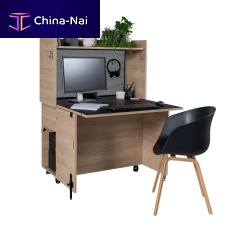 Contemporary computer cabinet THE EXPERTmelamineoakmetal